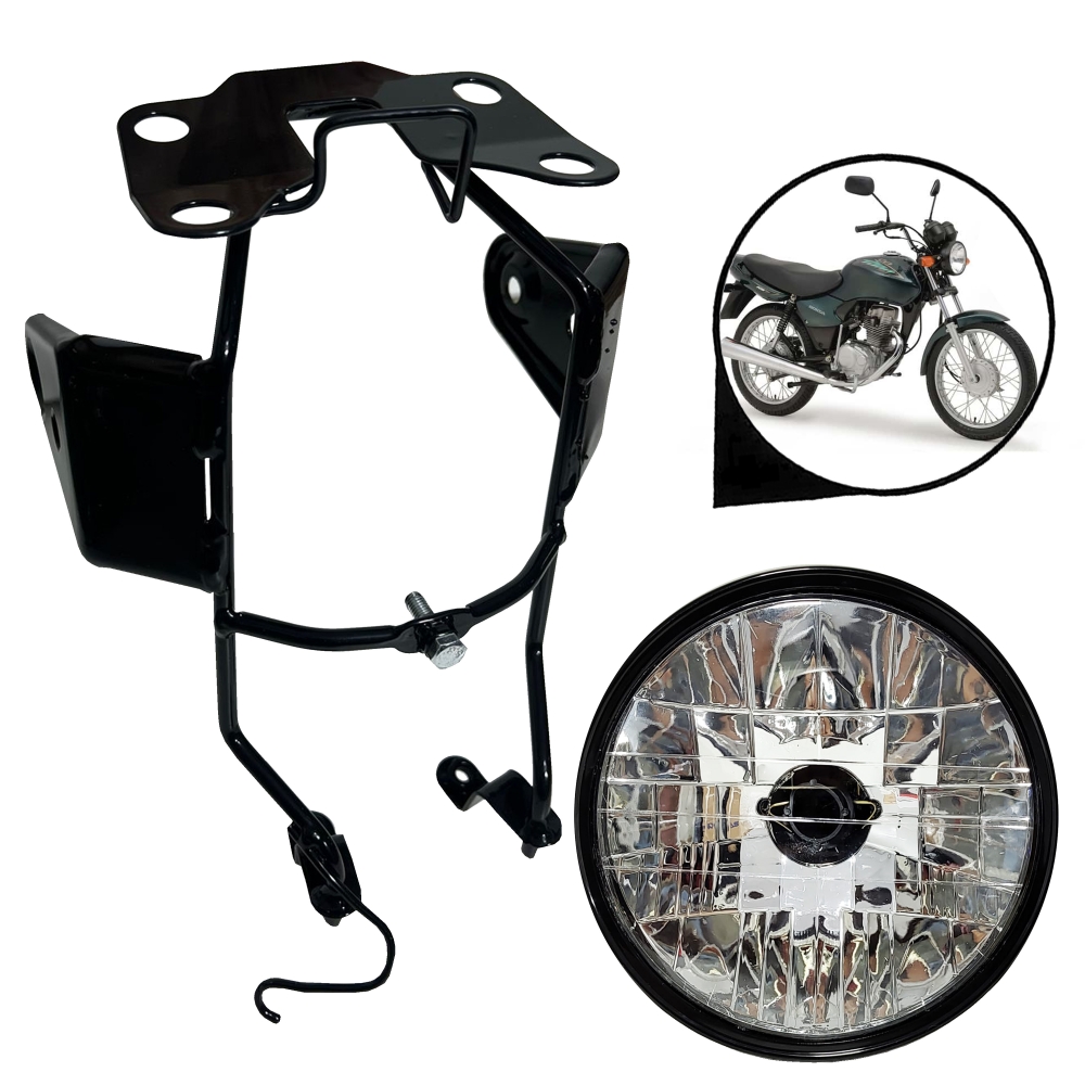 Farol Completo + Suporte Farol Titan 125 2000 Até 2004