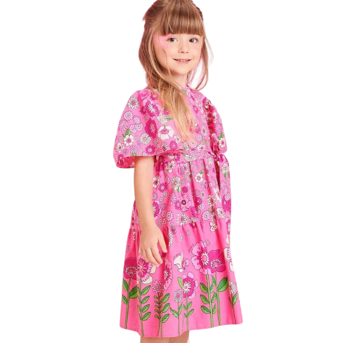 Vestido Rotativo Barrado Floral J5162