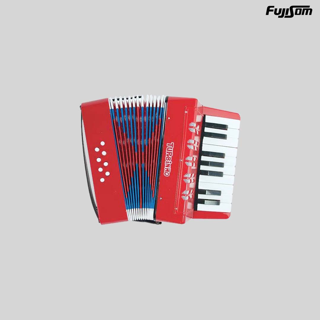 ACORDEON INFANTIL TURBO 104-RD 17 TECLAS VERMELHO