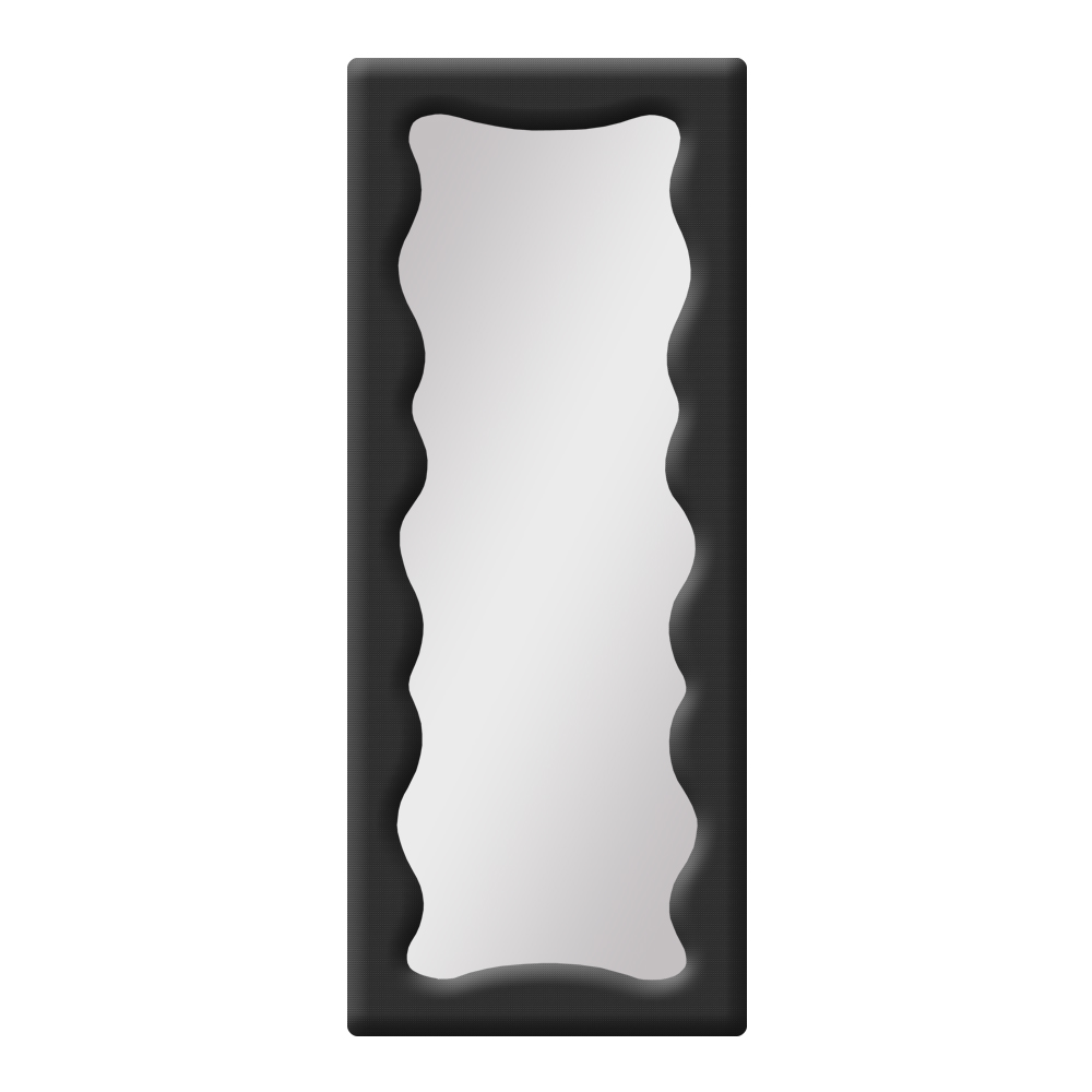 Espelho Decorativo Viena Veludo Preto 67x90cm