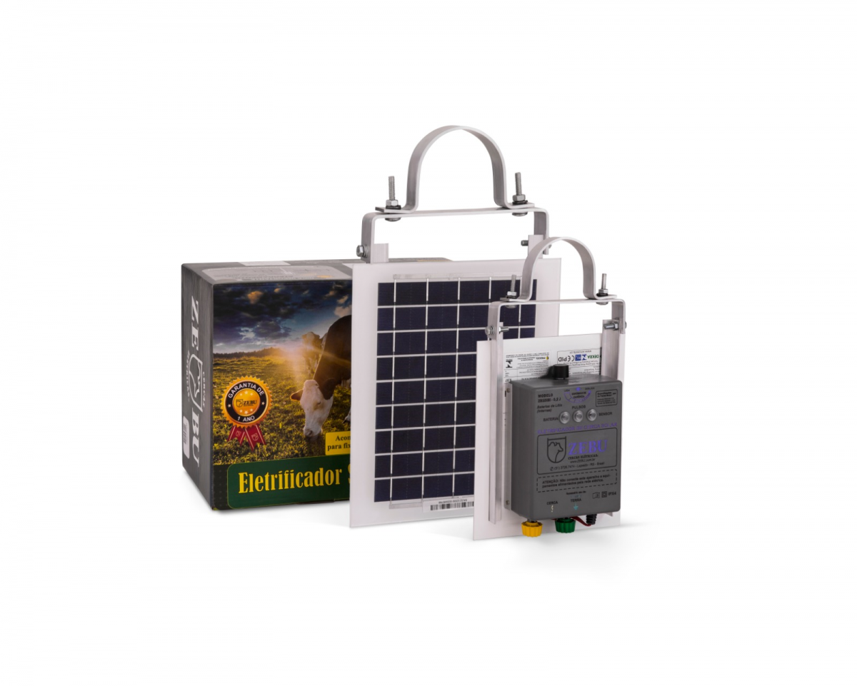 ELETRIFICADOR SOLAR BATERIA INTEGRADA ZS10I BI LITIO ZEBU