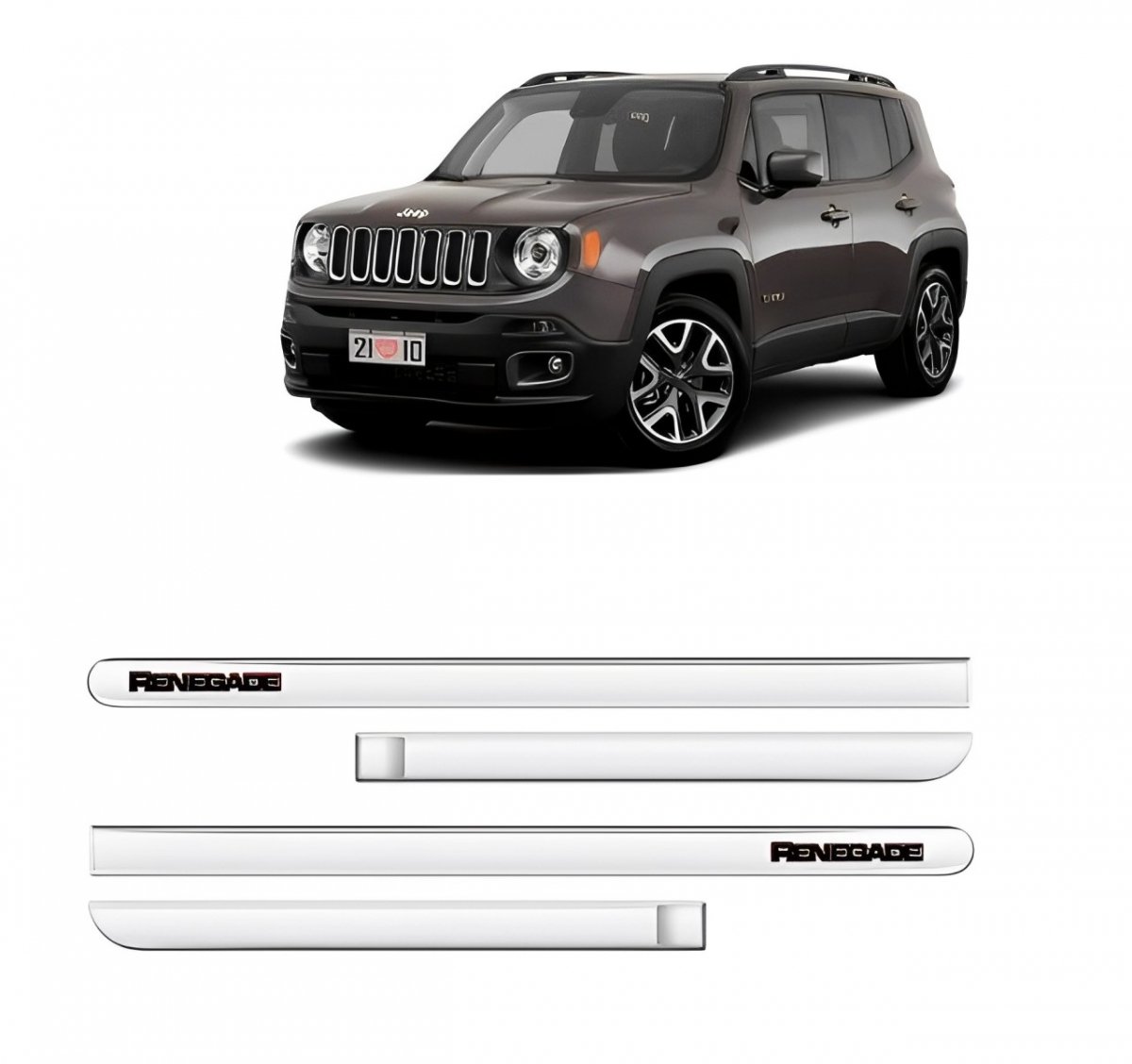 APLIQUE FRISO LATERAL JEEP RENEGADE 15/ AD.RESINADO CROMADO