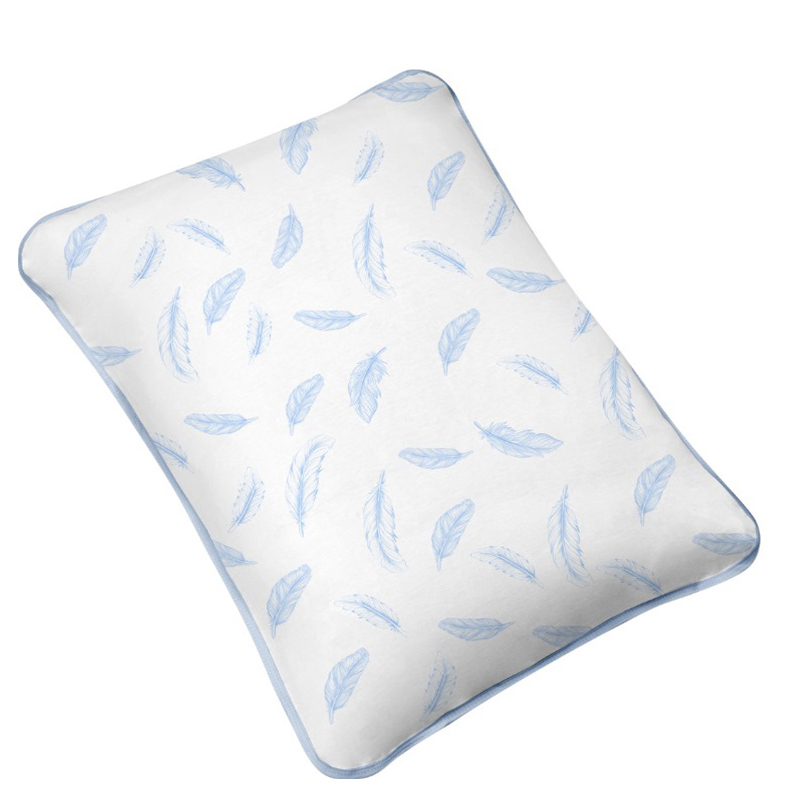Fronha Tecebem Malha Estampada com Viés Elis 50cm x 70cm Azul