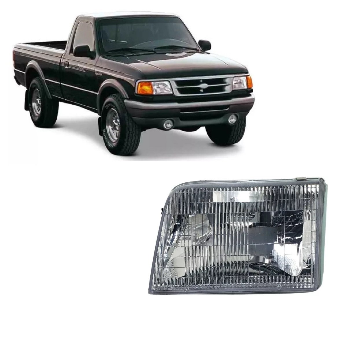 FAROL FORD RANGER 1993 A 1997 - LADO ESQUERDO - ORGUS