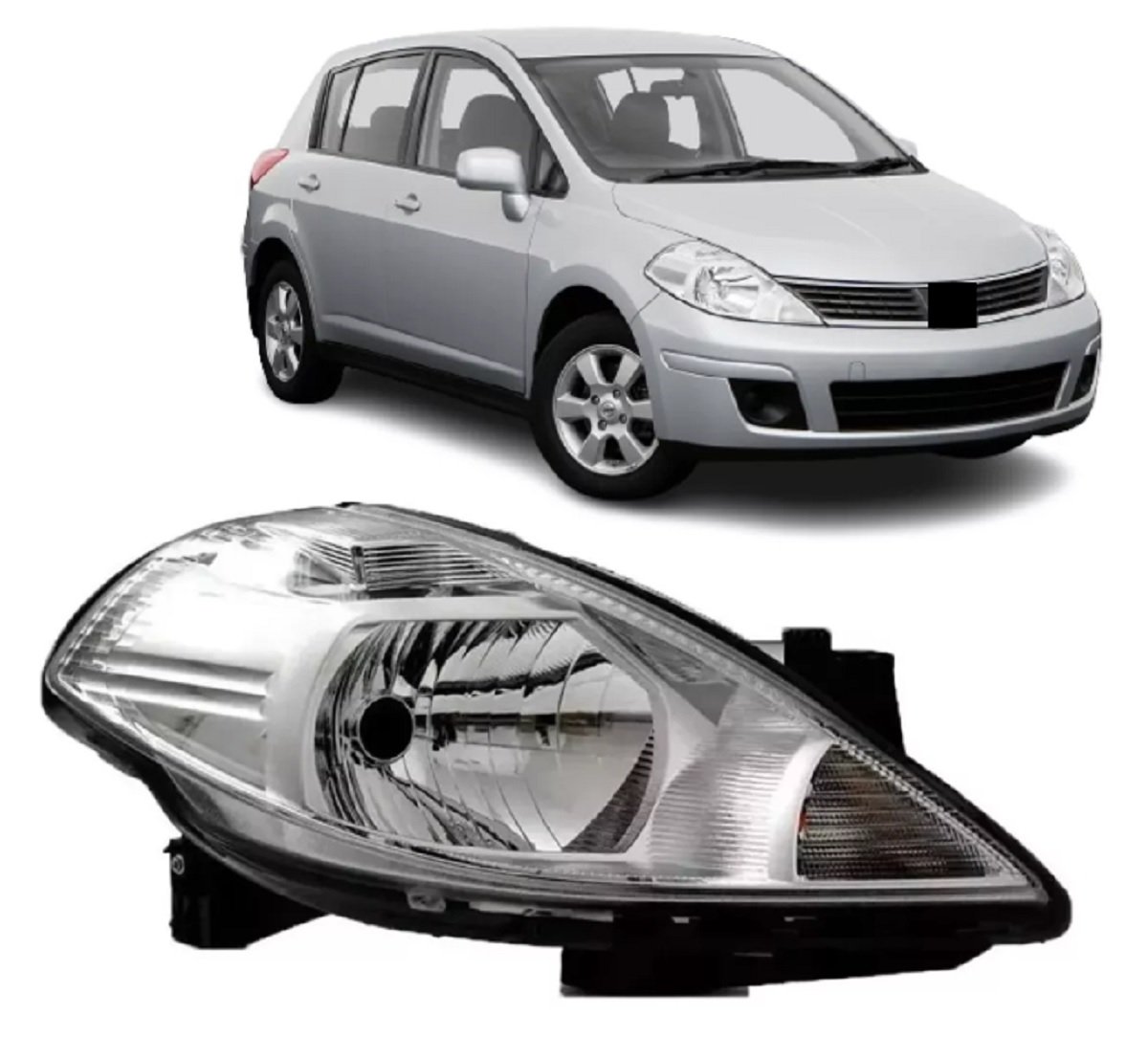 FAROL NISSAN TIIDA 2007 A 2011 - LADO DIREITO - ORGUS