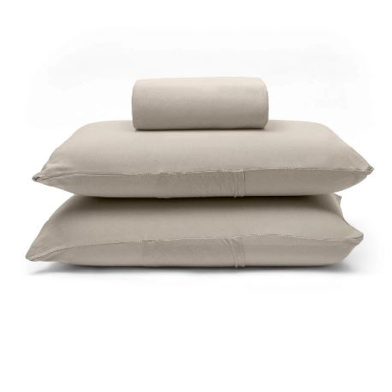 Jogo de Cama Buettner King Malha 100% Algodão Basic Liso 3 Peças Trigo