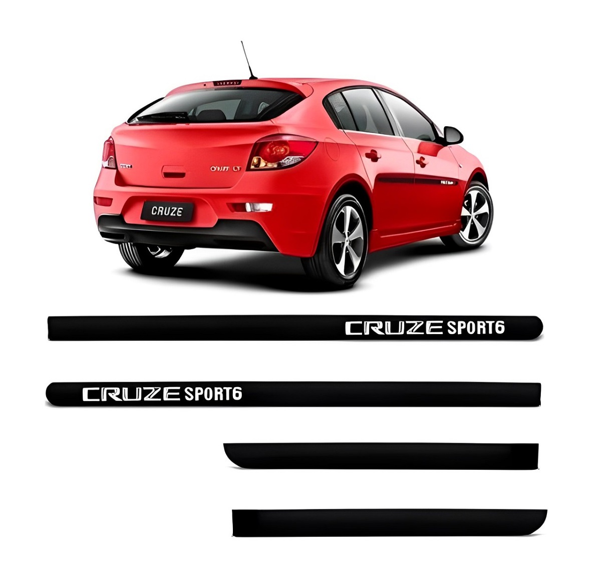 APLIQUE FRISO LATERAL CRUZE SPORT 6 2012 ATÉ 2018 4 PORTAS