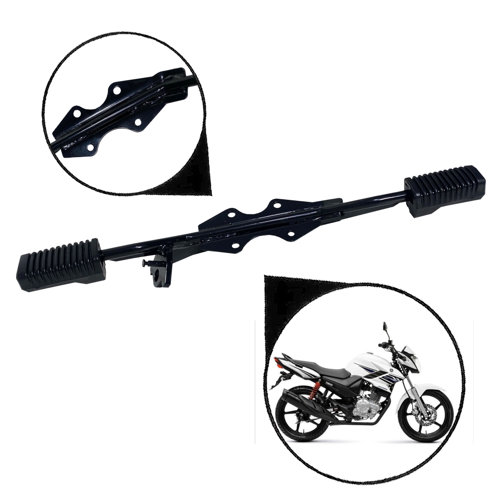 Pedal Apoio Estribo + Borracha Yamaha Fazer 150 Factor 150