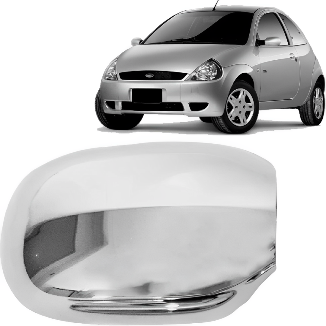 APLIQUE CROMADO RETROVISOR LADO DIREITO FORD KA 1997 A 2007