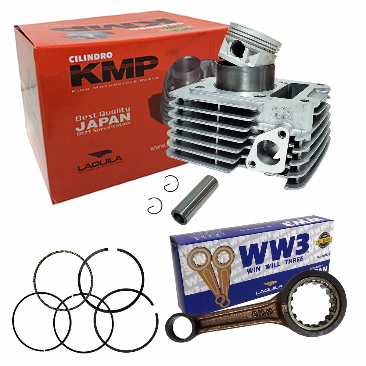 Kit Motor KMP + Biela WW3 Ybr 125 / Factor 125