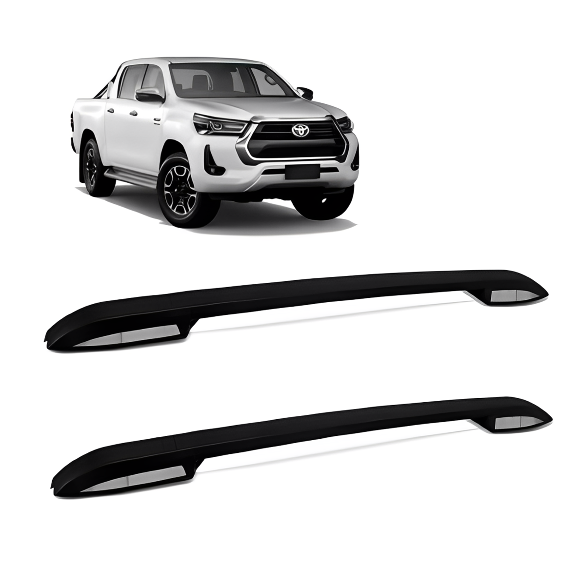 LONGARINA TETO HILUX 2016/2023 ELITE PRETO TOTAL BEPO B1094B