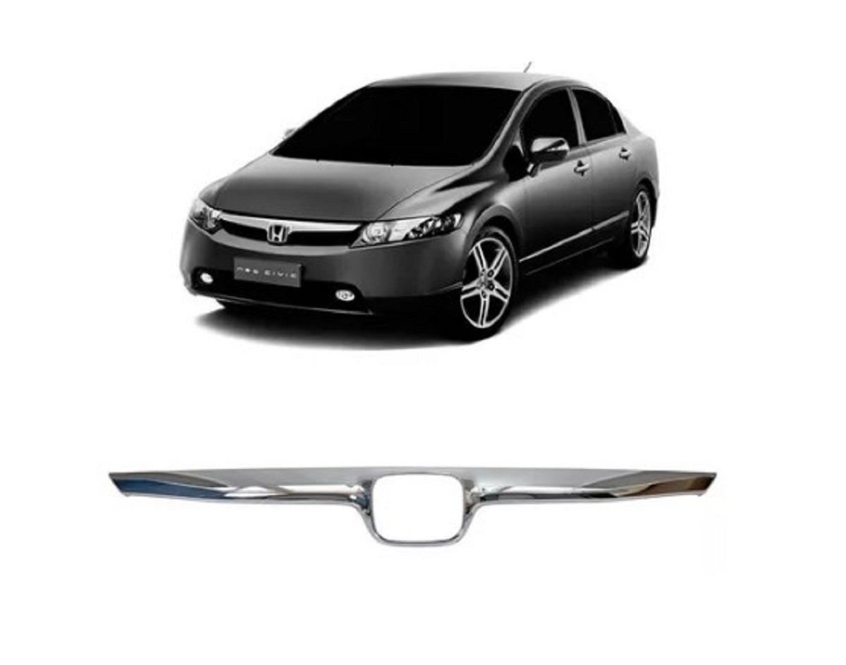 FRISO GRADE DIANTEIRA HONDA NEW CIVIC 2009 ATÉ 2011 CROMADO