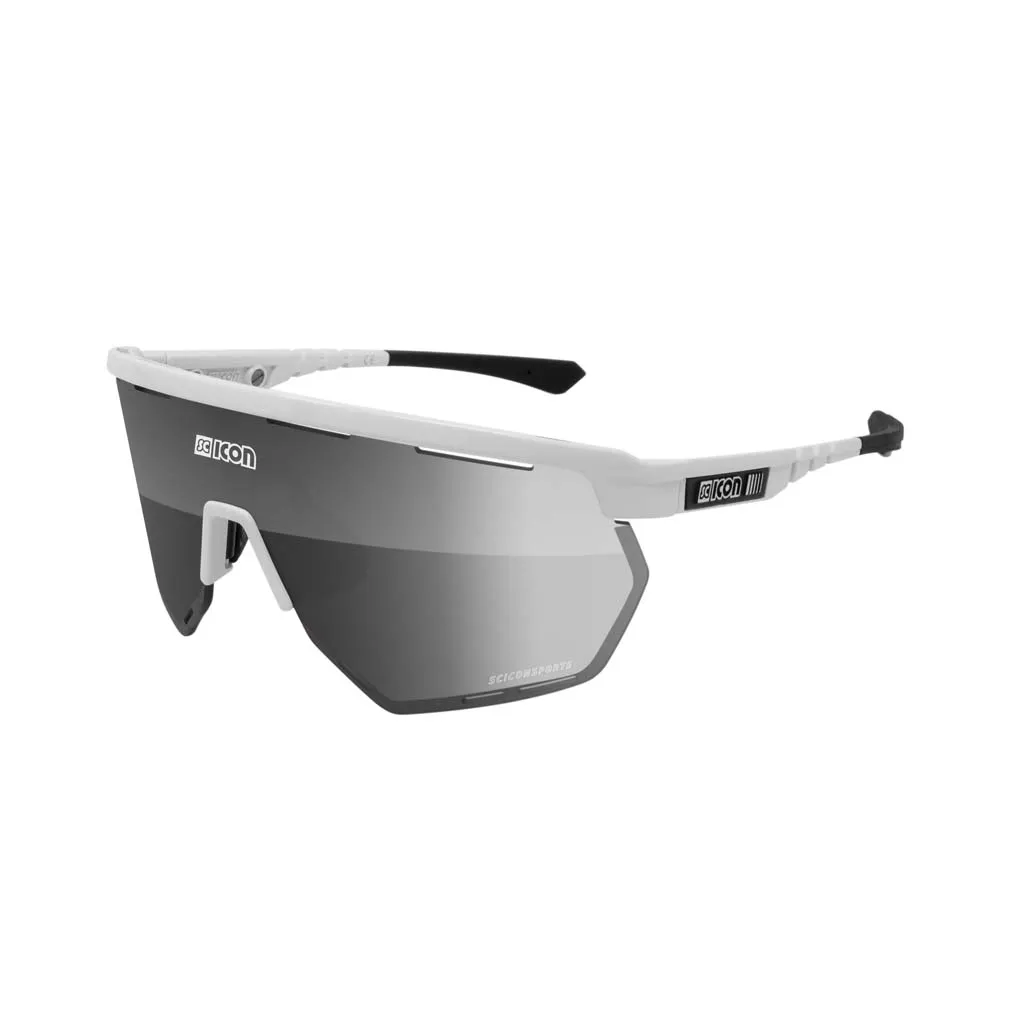 Óculos Scicon Aerowing Branco Lente Prata