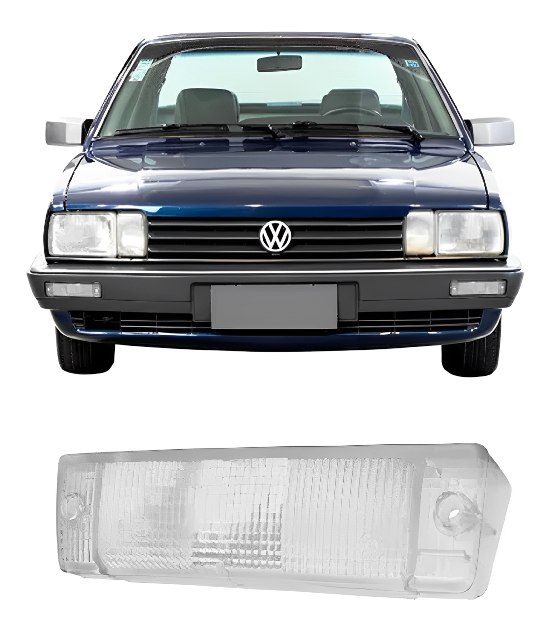 LENTE DIANTEIRA VW SANTANA 1987 A 1990 CRISTAL LADO DIREITO
