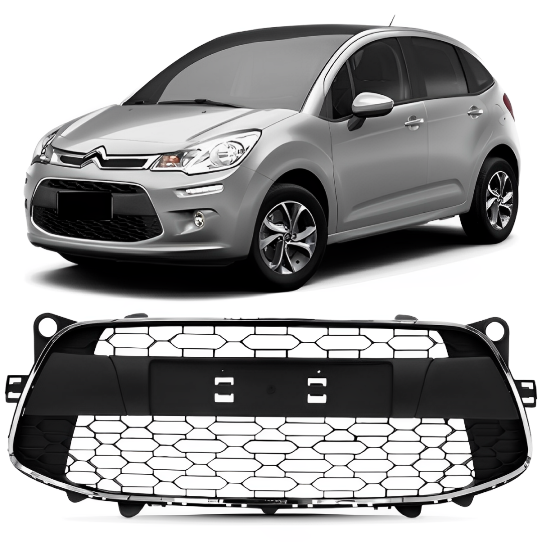 GRADE FRISO CINZA PARACHOQUE CENTRAL CITROEN C3 2013 A 2016