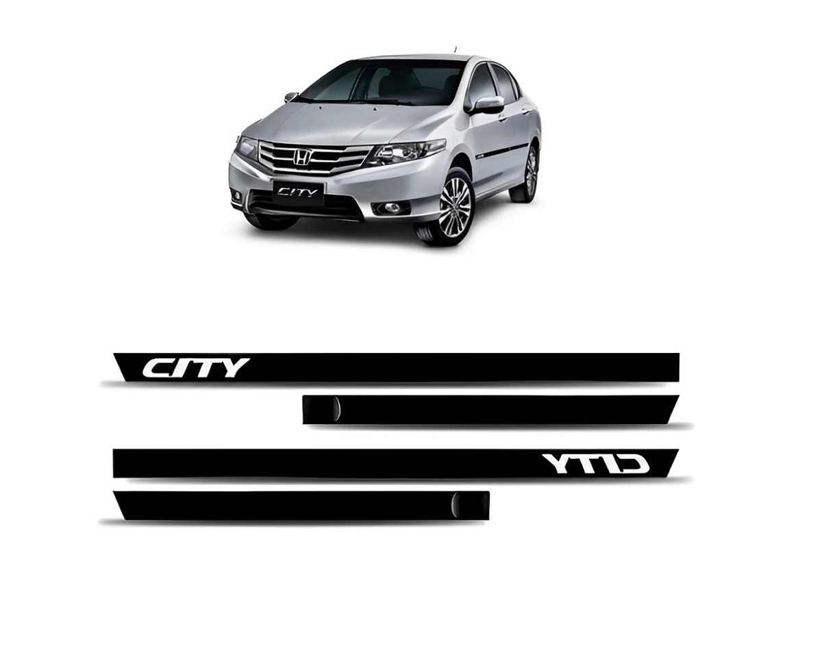 APLIQUE FRISO LATERAL HONDA CITY 2010 ATÉ 2015 4 PTS PERS.