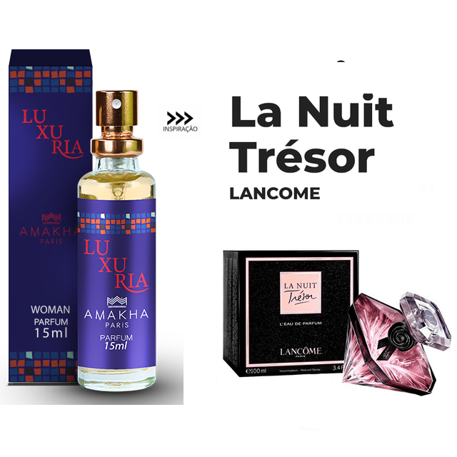 PERFUME FEMININO LUXURIA AMAKHA PARIS 15ML - INSPIRAÇÃO LA NUIT TRÉSOR LANCOME