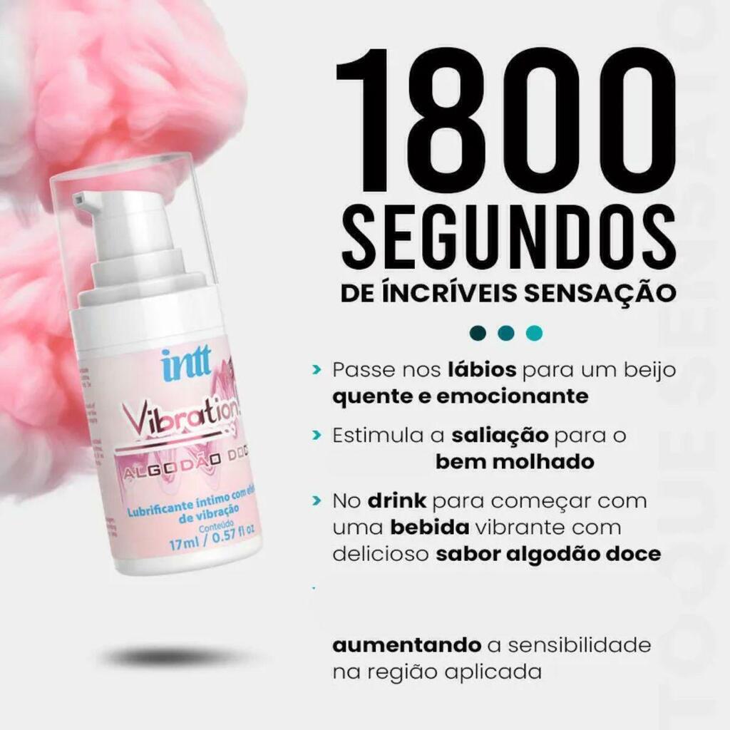 EXCITANTE UNISSEX VIBRATION POWER EXTRA FORTE 17ML - ALGODÃO DOCE E FRUTAS VERMELHAS