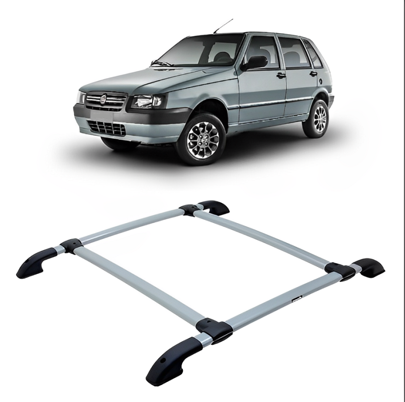 RACK TETO BAGAGEIRO UNO 2004 A 2013 PRATA ELEGANCE
