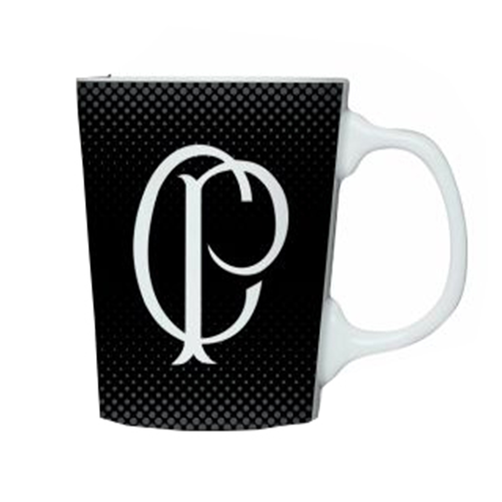 Caneca Porcelana Premium BrasFoot Corinthians 260 ML Licenciada Branco