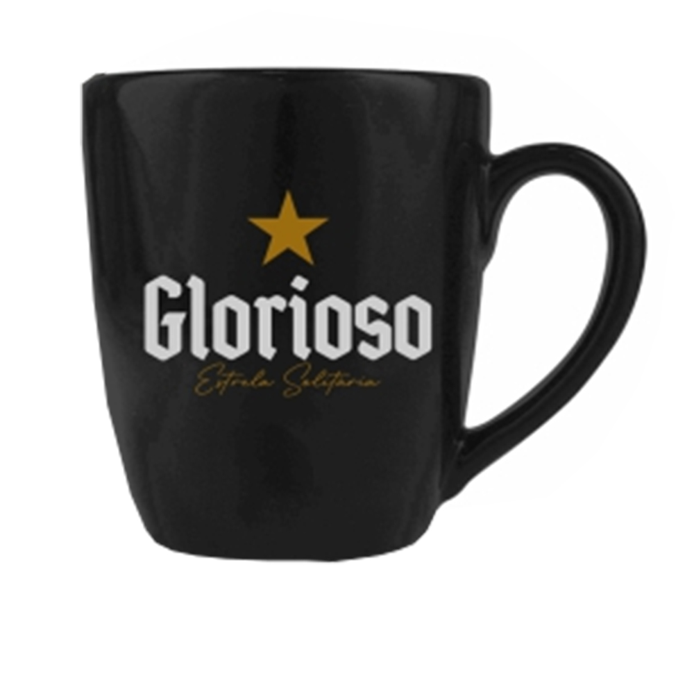 Caneca Ceramica Prime BrasFoot Botafogo 350 ML Licenciada Preto