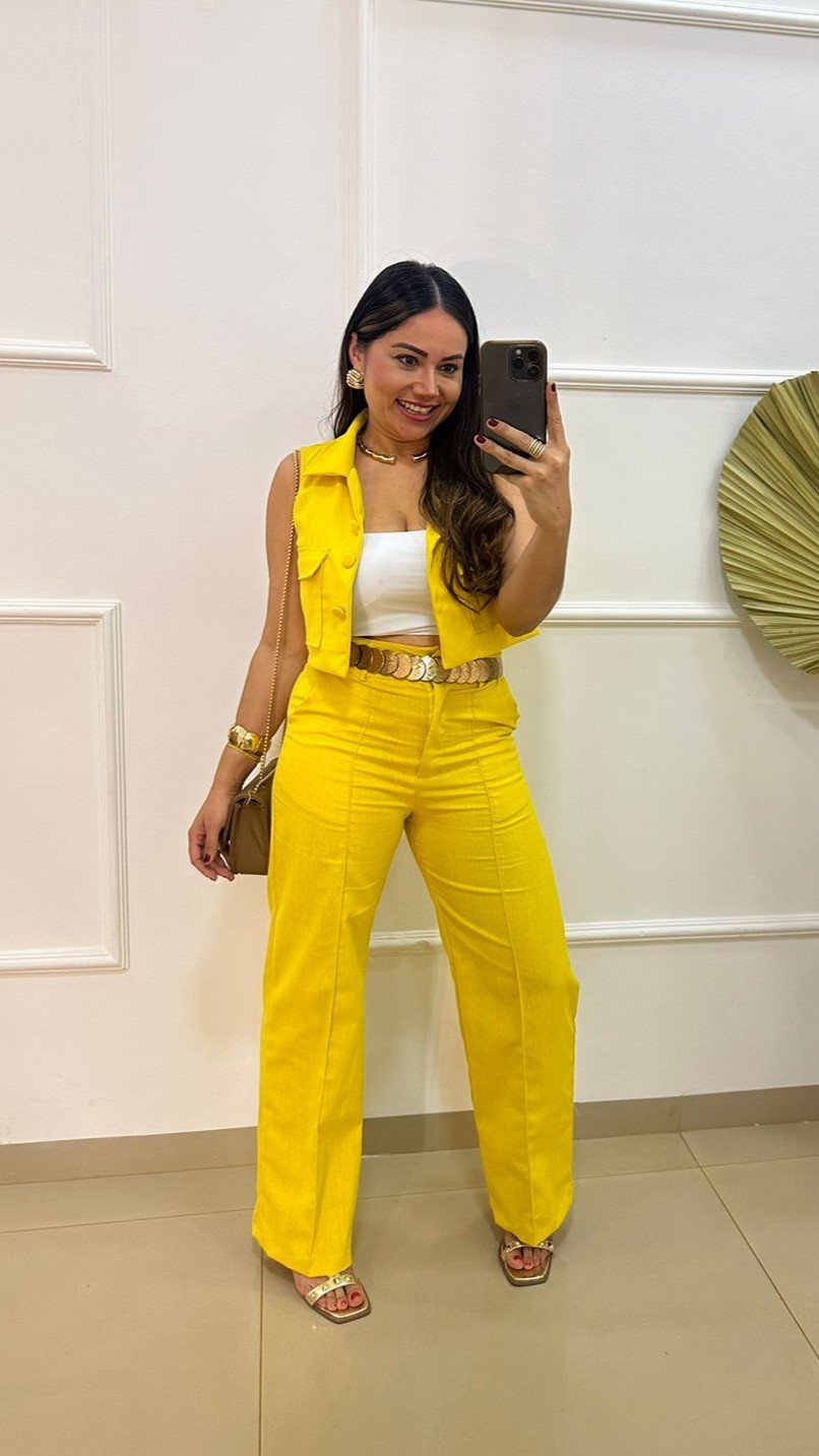 CONJUNTO PAOLA AMARELO