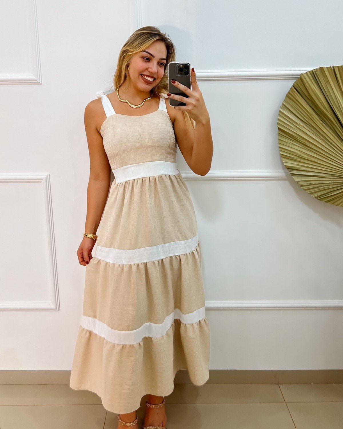 VESTIDO PALOMA BEGE 