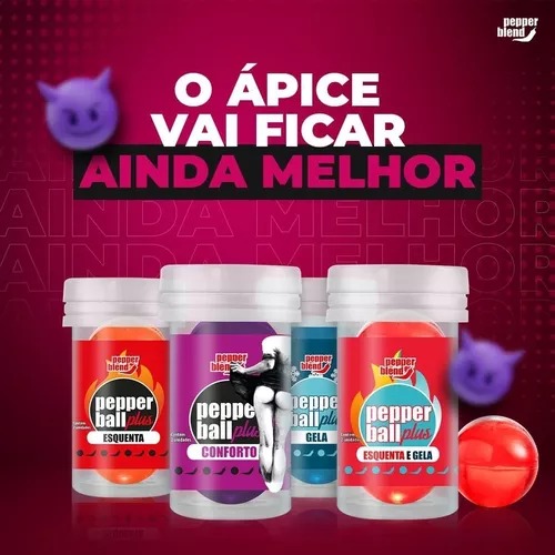 BOLINHA FUNCIONAL PEPPER BALL PLUS 2UN COM FUNÇÃO ESQUENTA, GELA, ESQUENTA E GELA