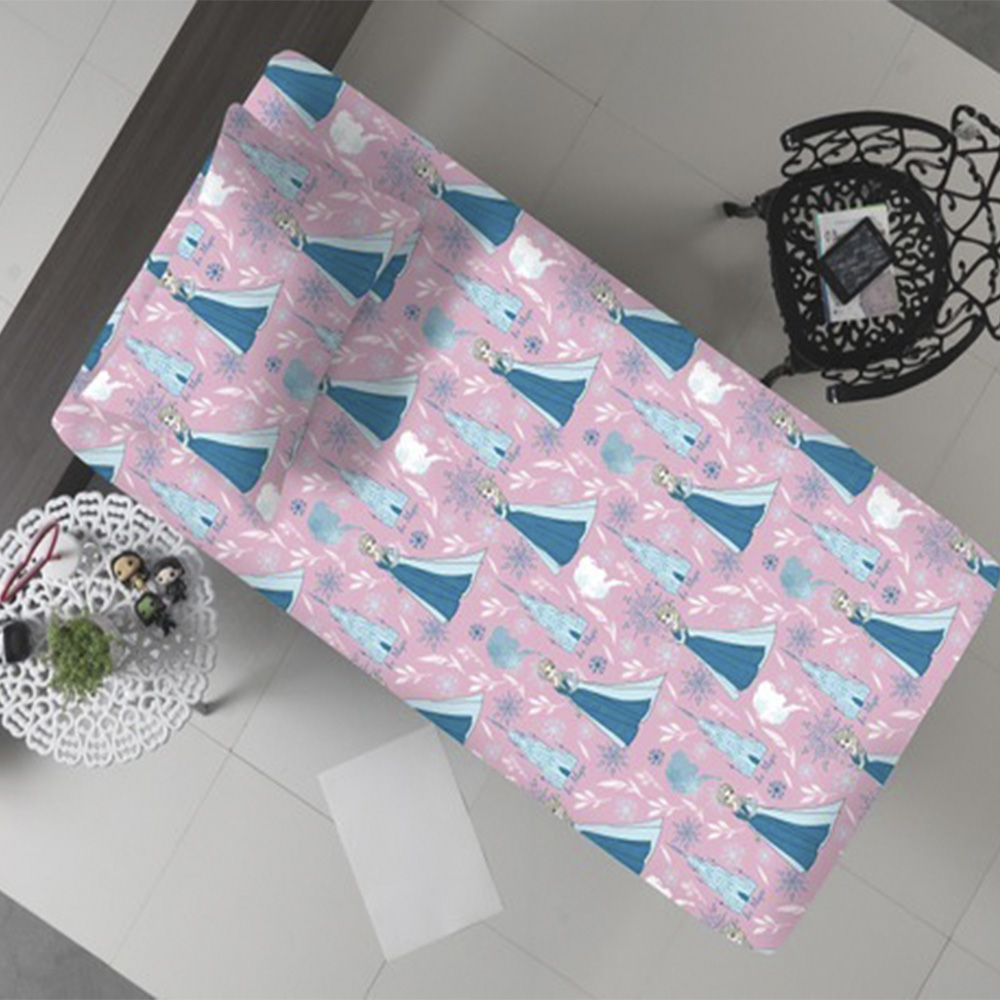 Jogo de Cama Solteiro Portallar Malha Mista Estampado Ice Magic Com Elástico 2 Peças Lilas