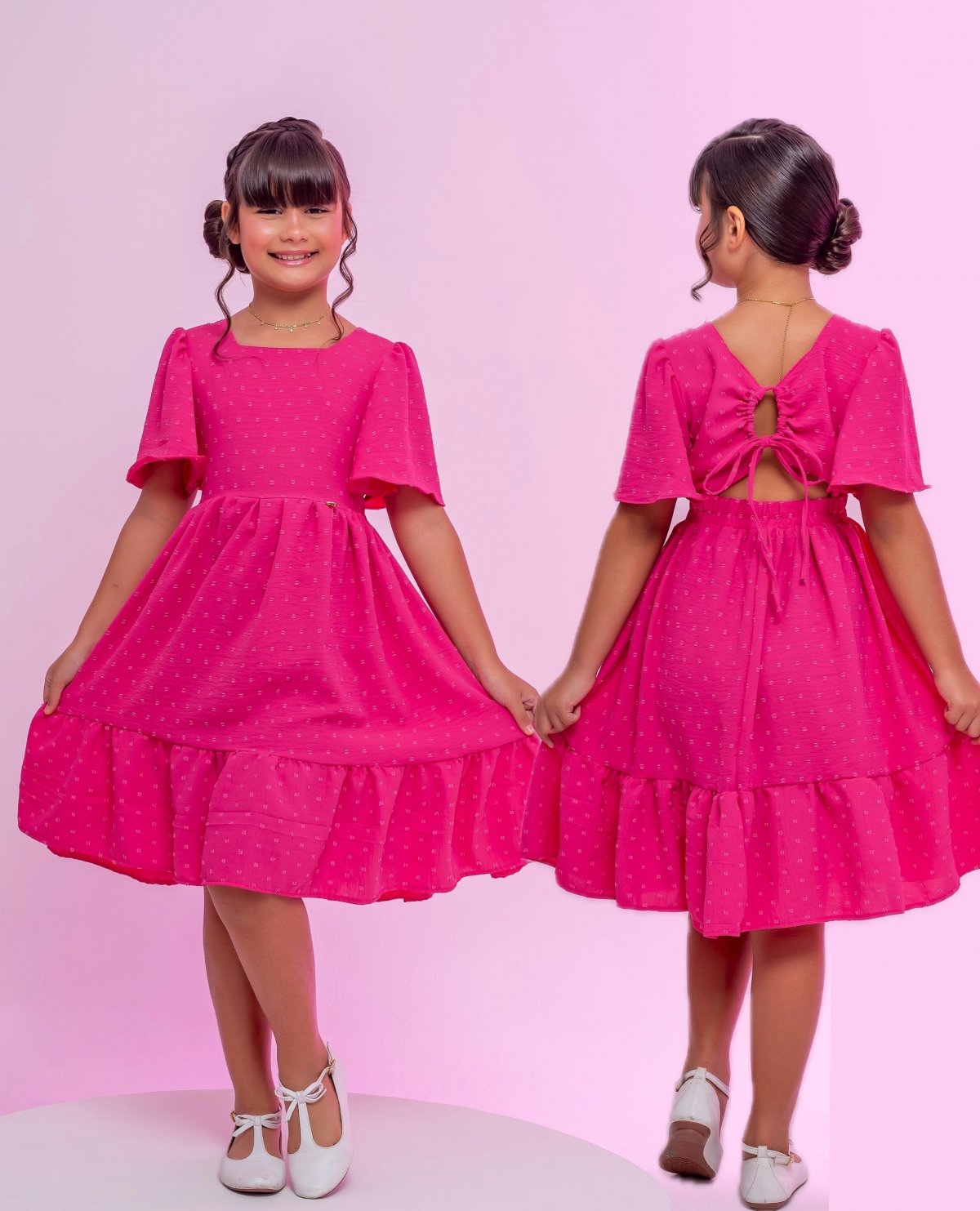 Vestido Eloise Pink Pipoquinha