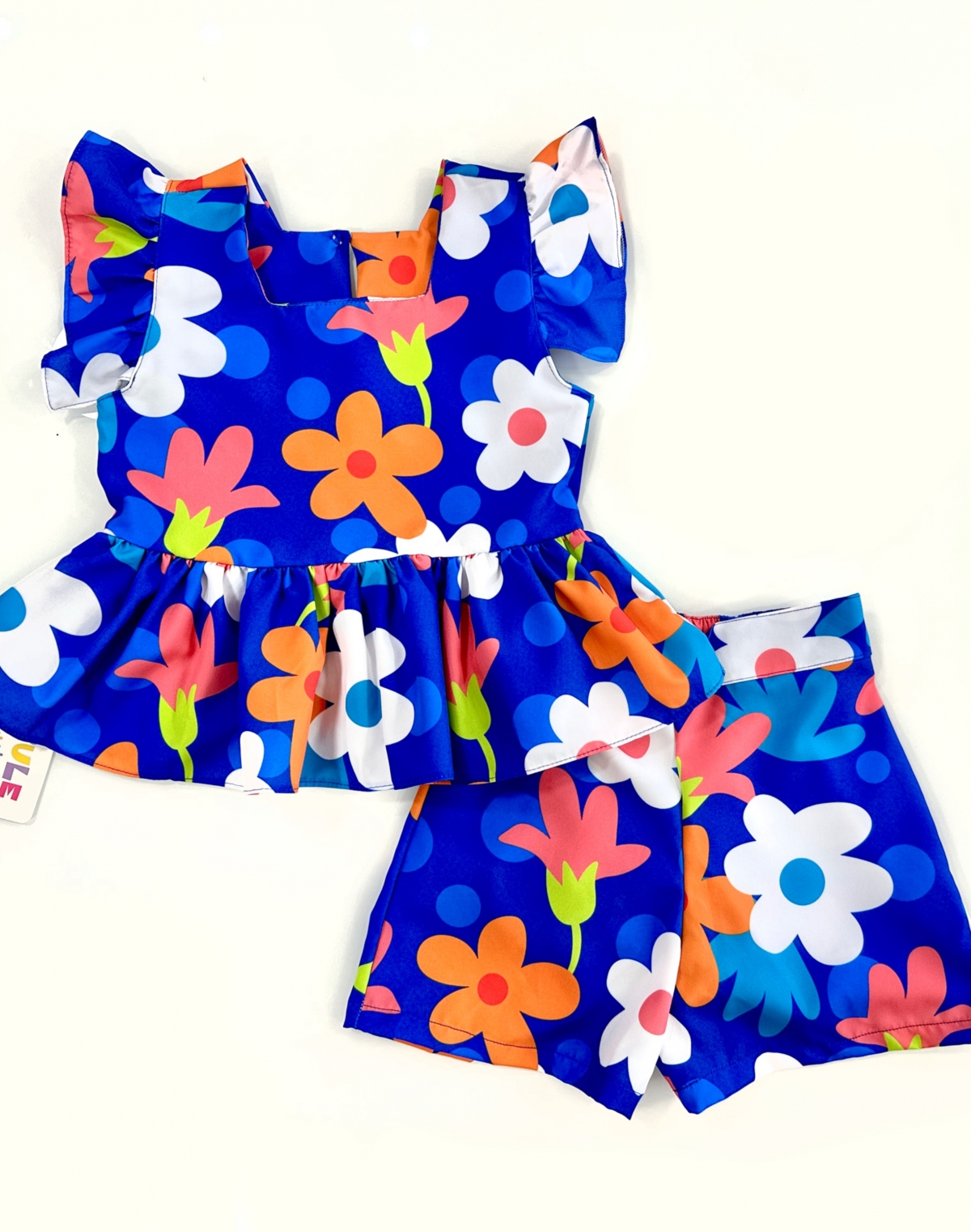 Conjunto Eloá Floral Azul