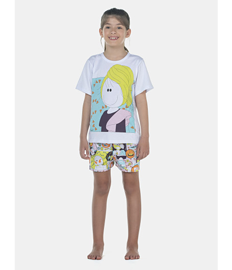 PIJAMA FEMININO INFANTIL MANGA CURTA E SHORT - SONHART