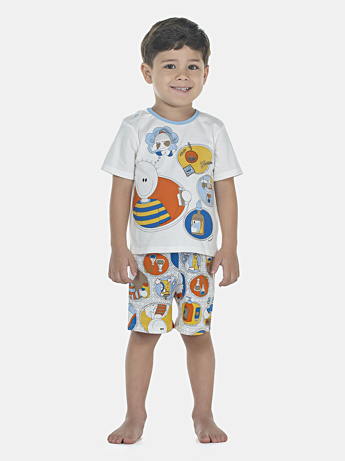 PIJAMA MASCULINO INFANTIL MANGA CURTA E BERMUDA - SONHART