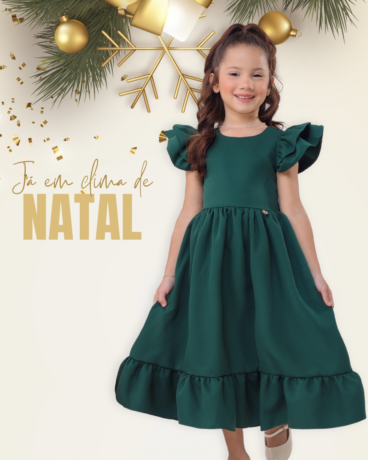 Vestido LUXO Midi Verde (forma grande)