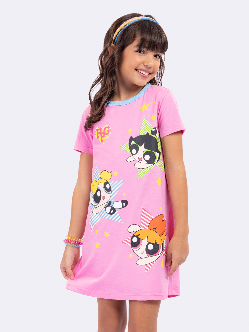 CAMISOLA JUVENIL MANGA CURTA MENINAS SUPER PODEROSAS - VEGGI