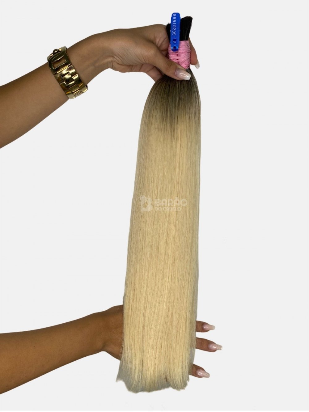 Cabelo Brasileiro Loiro Esfumado 55 CM - Barão do Cabelo