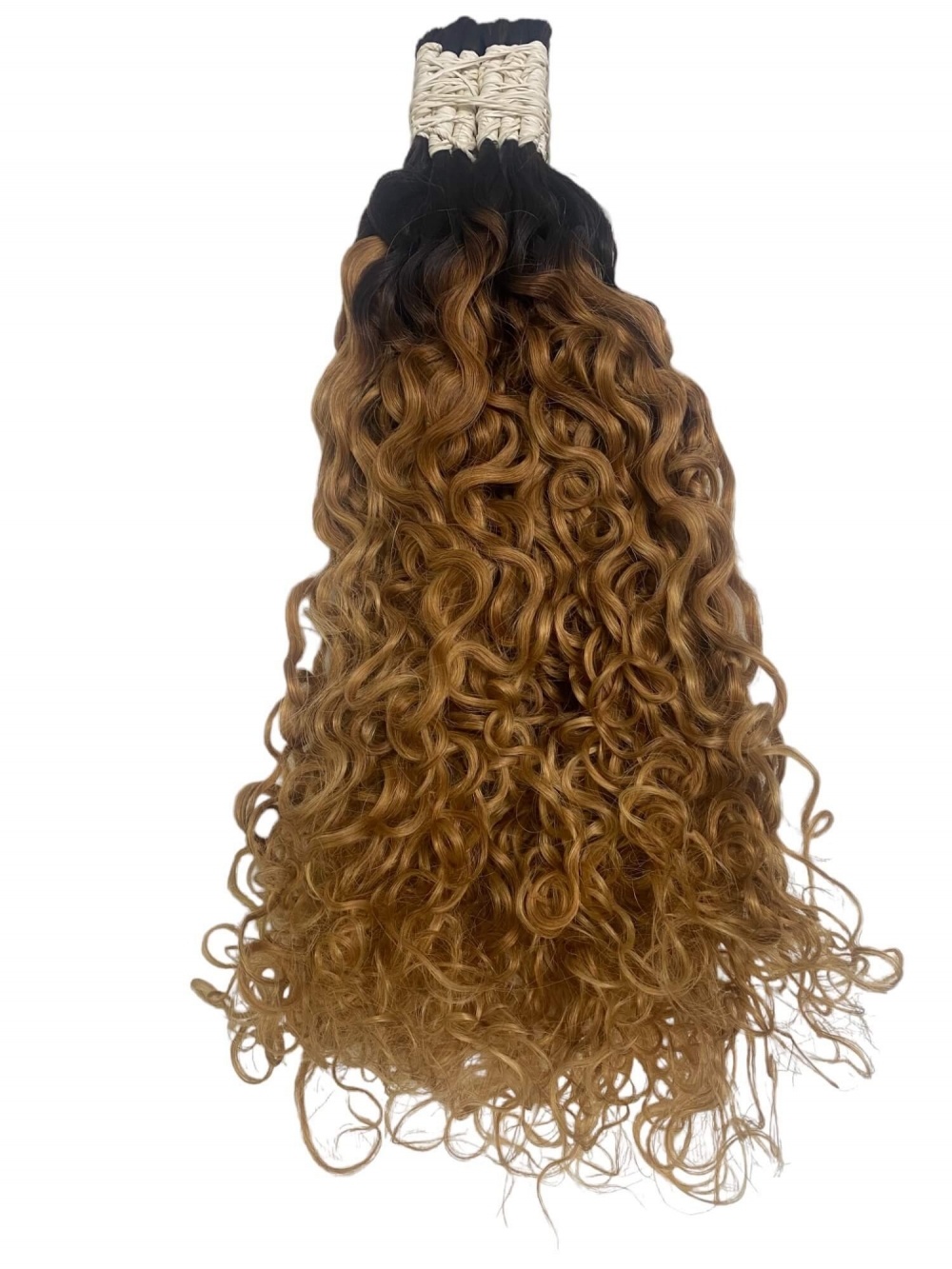 Cabelo Humano Cacho Caipira Loiro Mel 55 CM