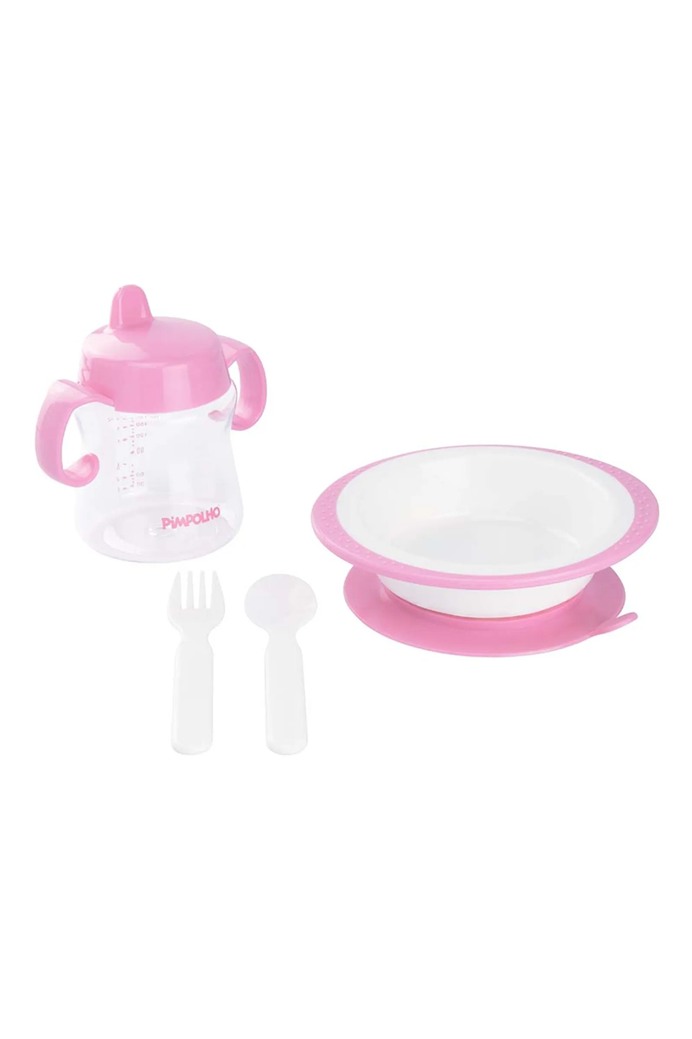 KIT DE ALIMENTACAO COM 4 PCS FEM PIMPOLHO ROSA