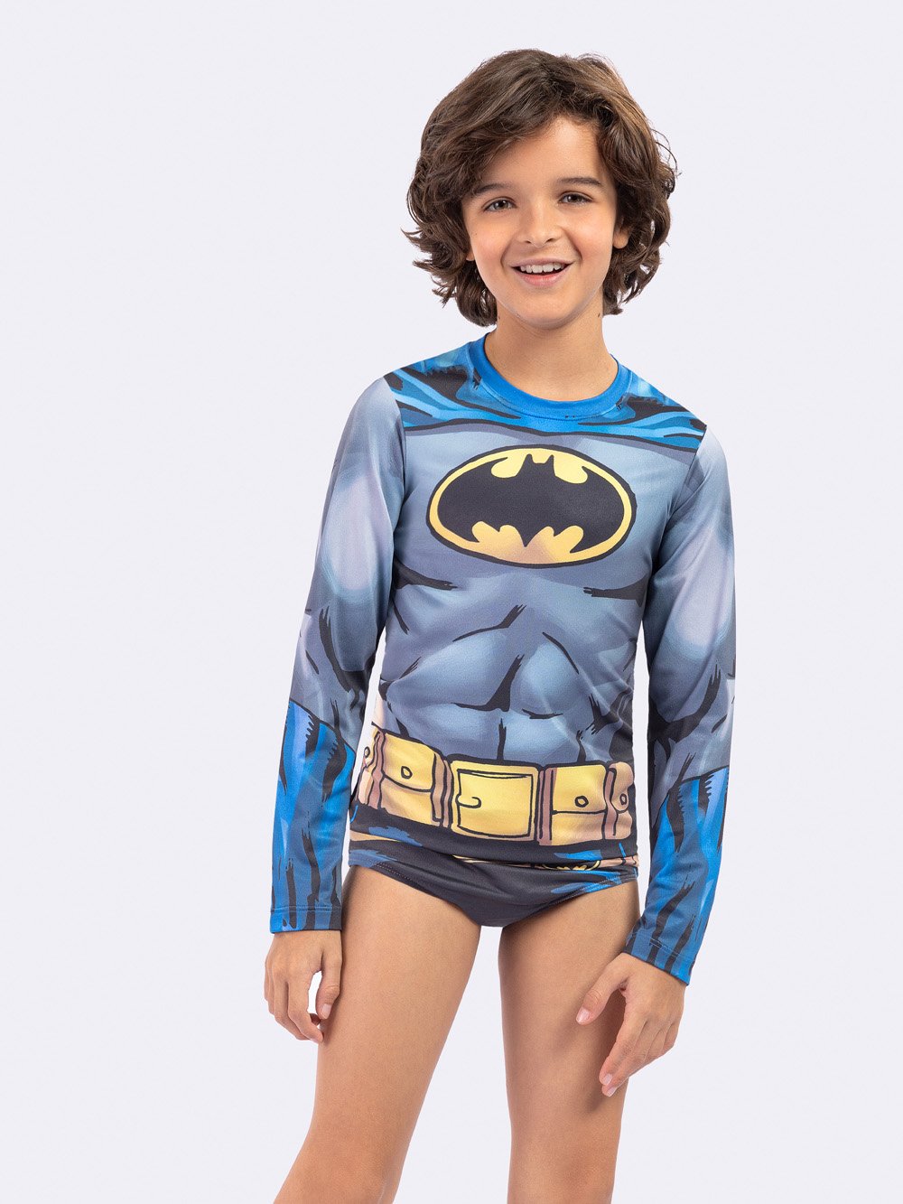 BLUSA MASCULINA JUVENIL PROTEÇÃO UV 50+ BATMAN - VEGGI