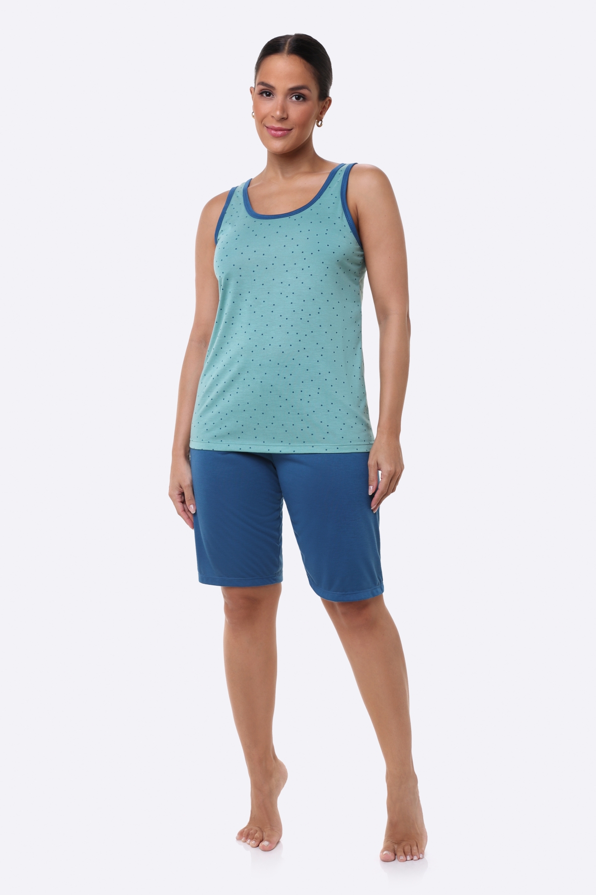 PIJAMA FEMININO REGATA COM BERMUDA POÁ PLUS SIZE - BOCEJINHO