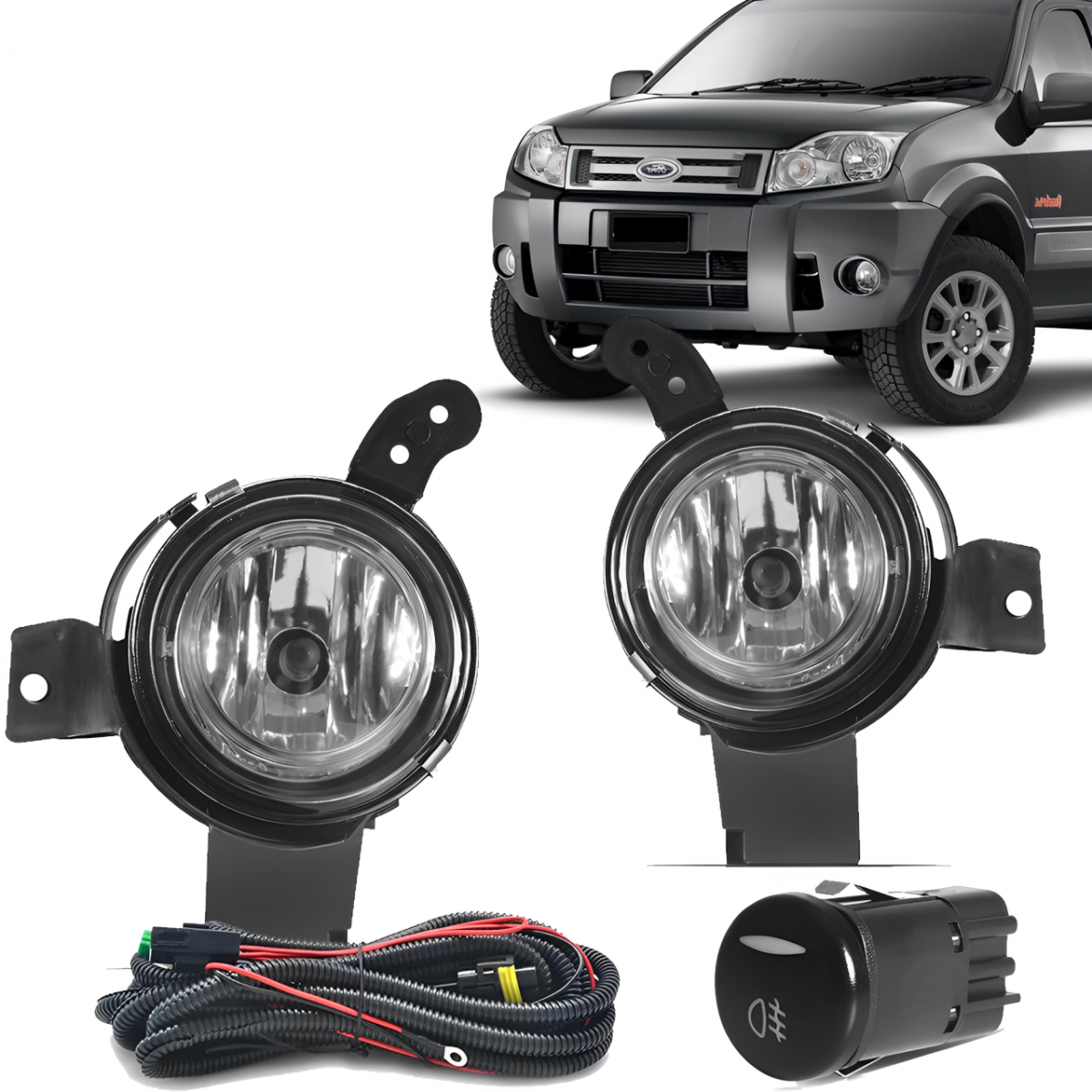 KIT FAROL AUXILIAR MILHA NEBLINA ECOSPORT 2008 ATE 2012