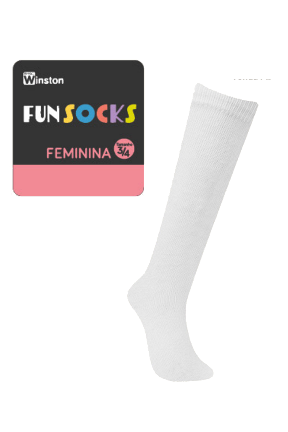 0501 Meia Fun Socks Fem Inf Cano Longo Cat. 000 Calc 2833 Modelo 001