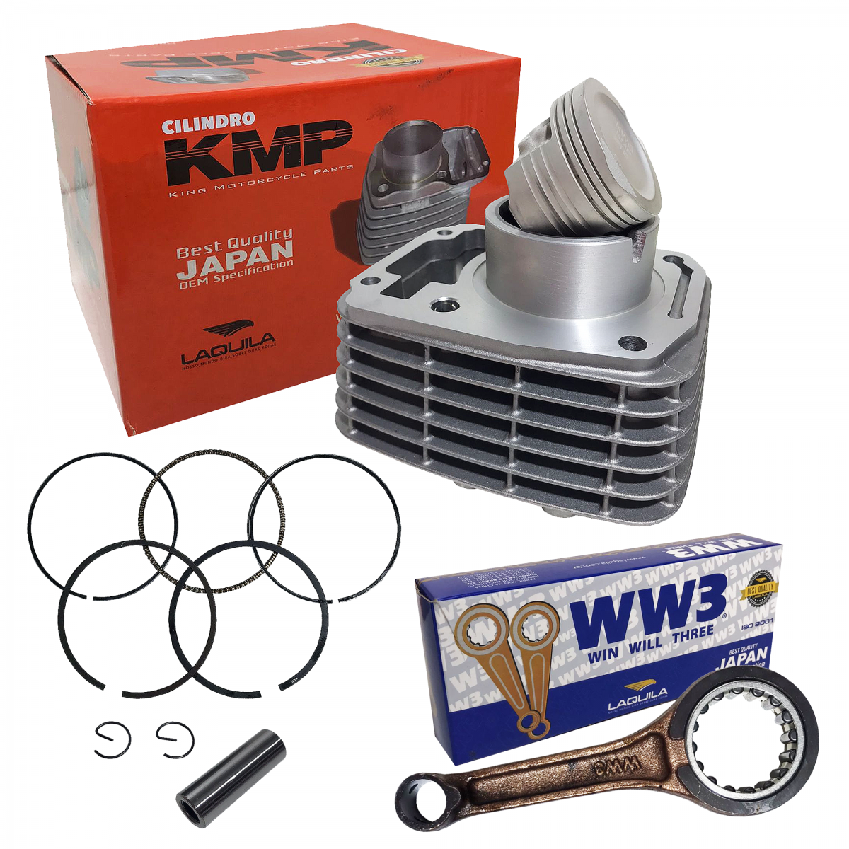 Kit Motor + Biela Honda Cg 125 Fan 2009 Até 2013 Modelo Original