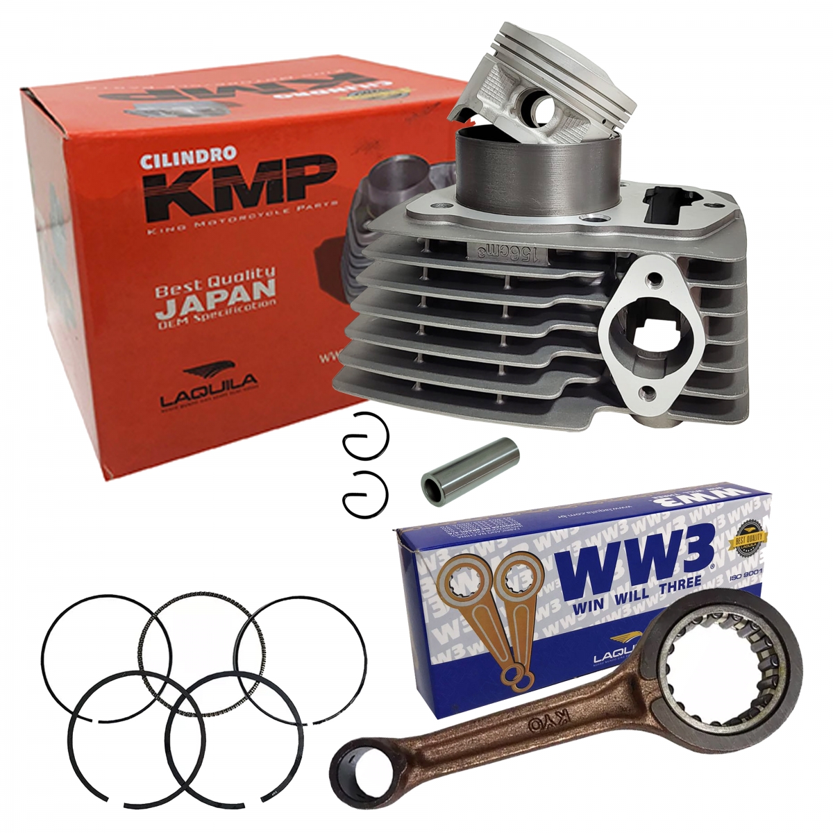 Kit Motor + Biela Honda Nxr 150 Bros Ohc Modelo Original