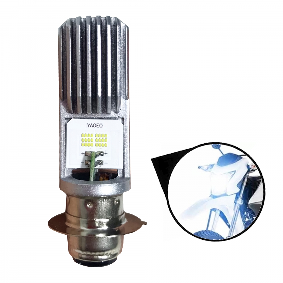 Lâmpada Farol Led M5 P15D BIZ 100 125 POP 100 BROS 125 150