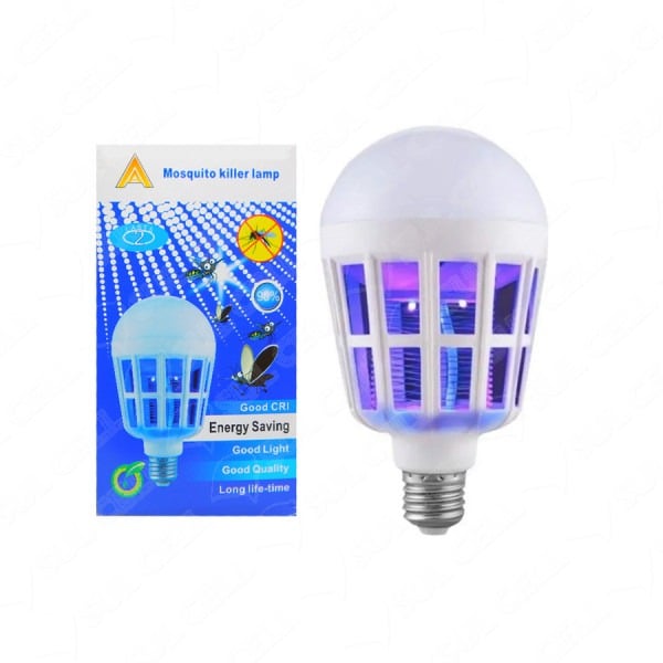 Lampada Led Bulbo E27 15w Repelente Mata Insetos Mosca Mosquito