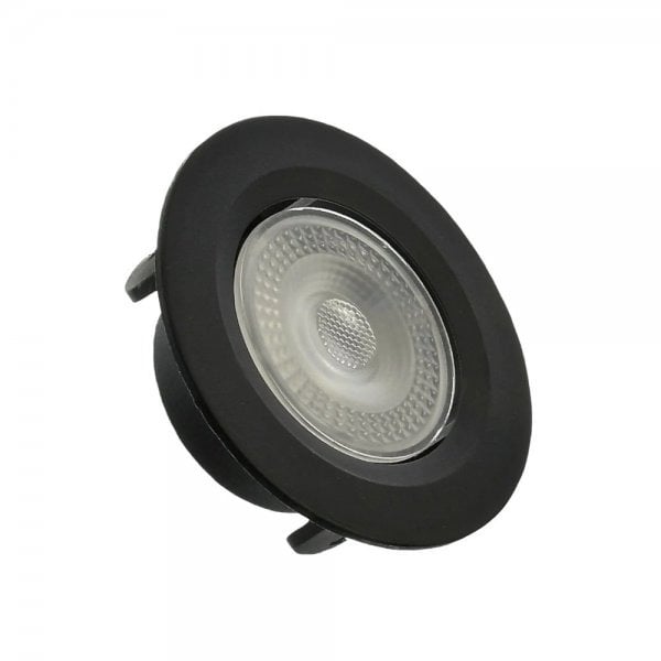 Spot de Led de Embutir Redondo 07W 4000K Luz Neutra Borda Preta