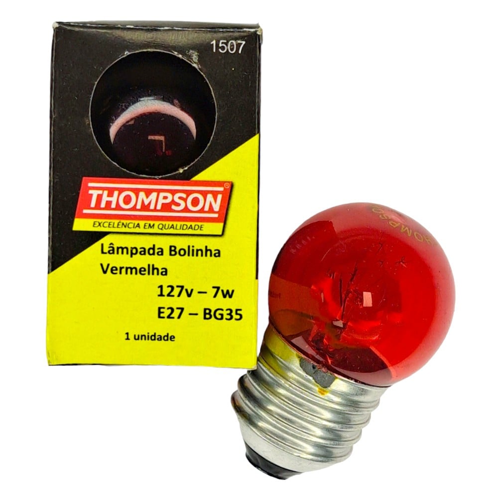 Lâmpada Bolinha 7WX127V Vermelho - THOMPSON