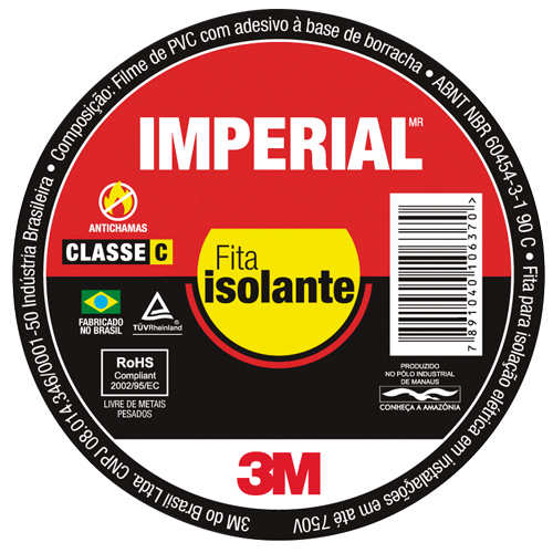 Fita Isolante Imperial 20mx18 PRETA - 3M