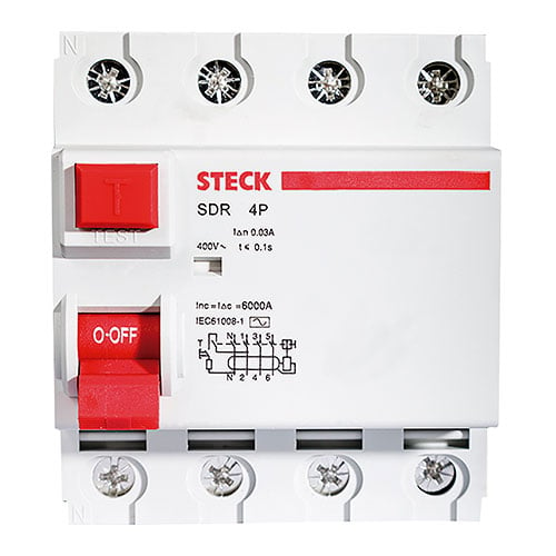 Interruptor Diferencial Residual 4P 40A/30mA - STECK